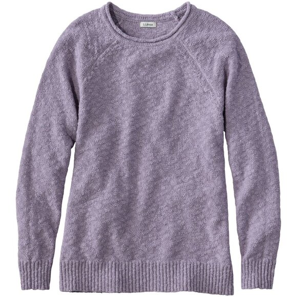 L.L. Bean Sweaters - LL Bean Women's Size L  Lavender Midweight Cotton Slub Rollneck Pullover